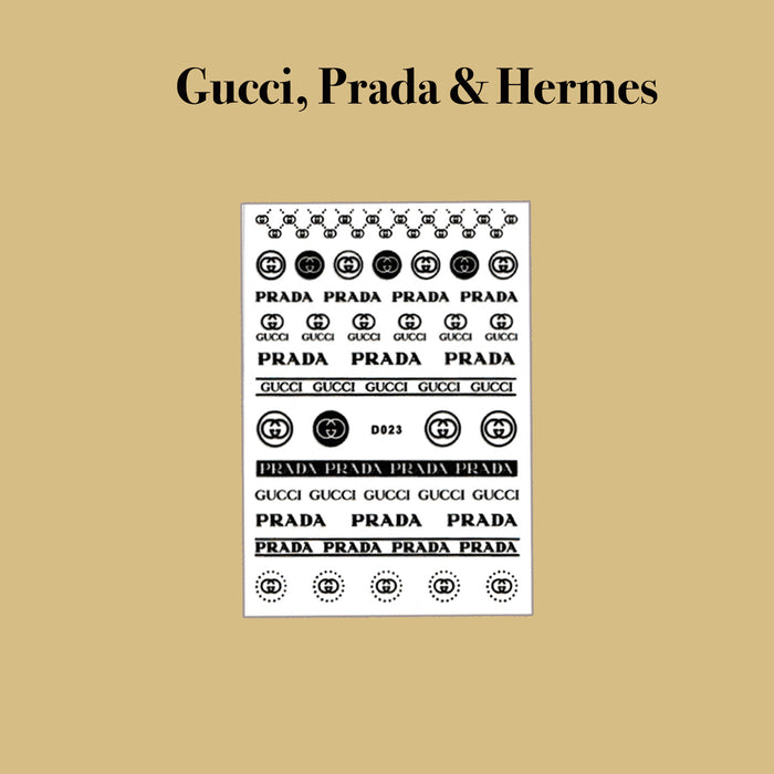 STICKER - PRADA, GUCCI & HERMES | SET 7 PCS