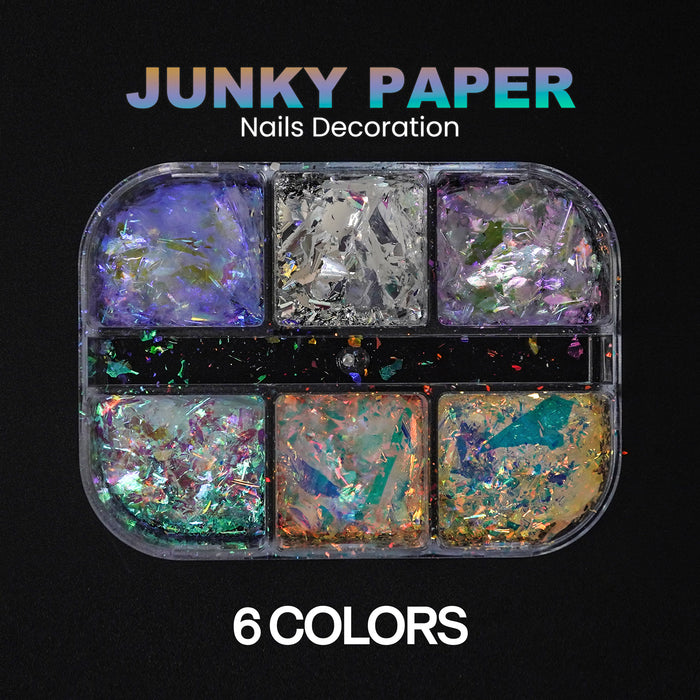 Nails Decoration - Chunky Paper | Set 6 colors