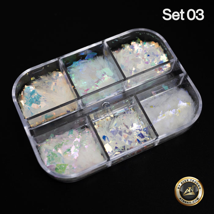 Nails Decoration - Chunky Paper | Set 6 colors