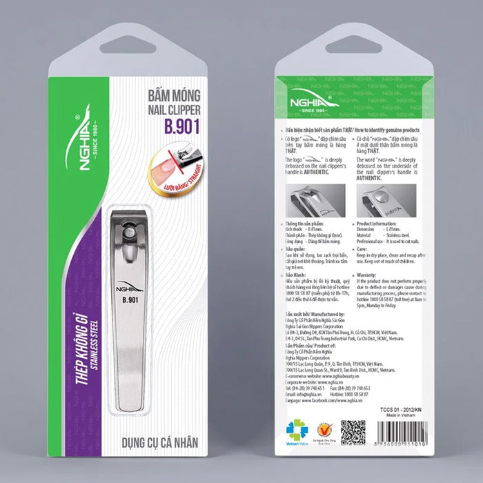 KEM NGHIA - B.901 - Nail Nipper - Stainless Steel