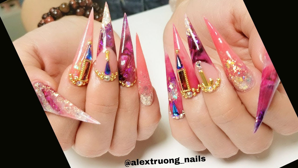 NAIL DECORATION - CHARM - SILVER & GOLD | SET 25 SHAPES