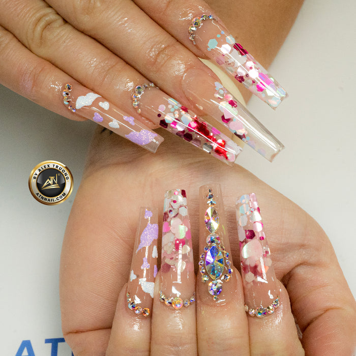 GLITTER - FANCY HEART | SET 12 JARS