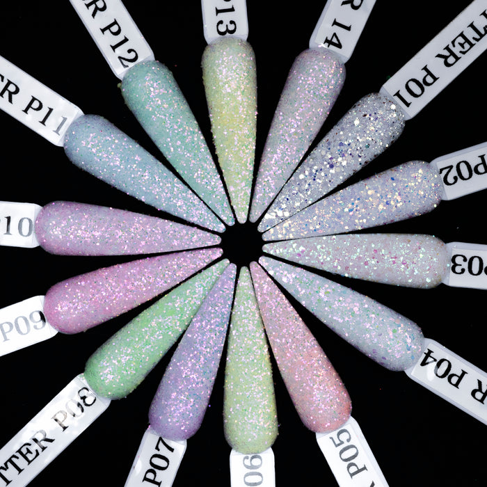 GLITTER - PASTEL GLITTER COLLECTION 14 COLORS | 0.5 OZ