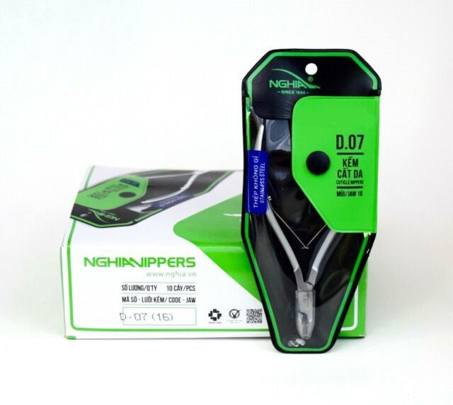 KEM NGHIA - D-07 - JAW 14 - Stainless Steel Cuticle Nipper