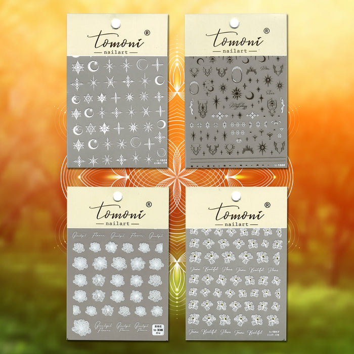STICKER - MOON STAR FLOWER | SET 4 PCS