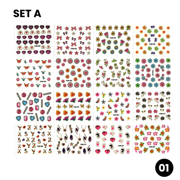 STICKER - 3D MULTIPLE DESIGN | SET 30 PCS