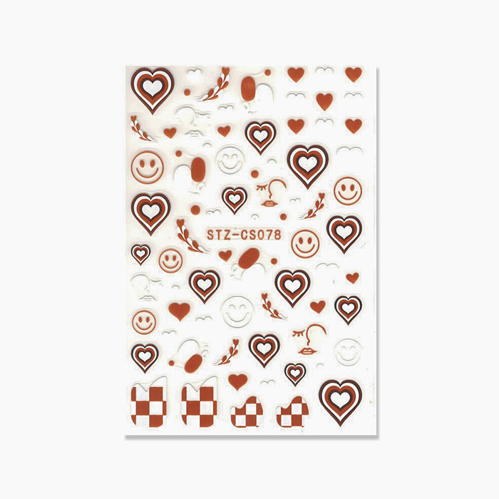 STICKER - CHECKERBOARD, HEART, SMILEY | 1 PCS