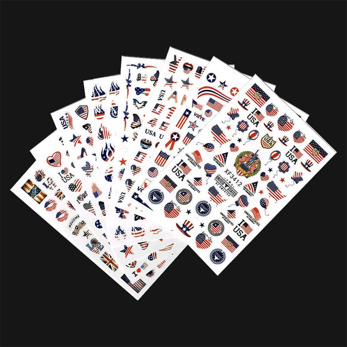STICKER - U.S.A FLAG | SET 8 PCS