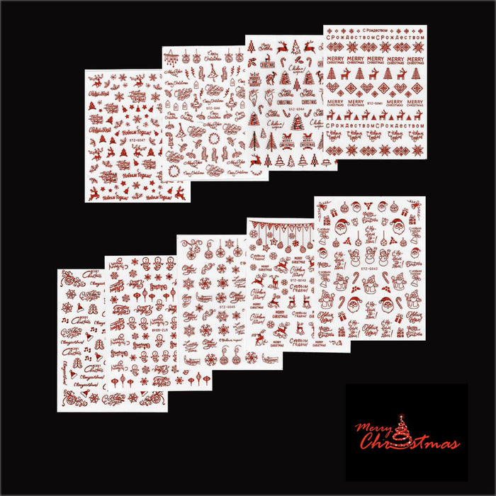 STICKER - CHRISTMAS RED | SET 9 PCS