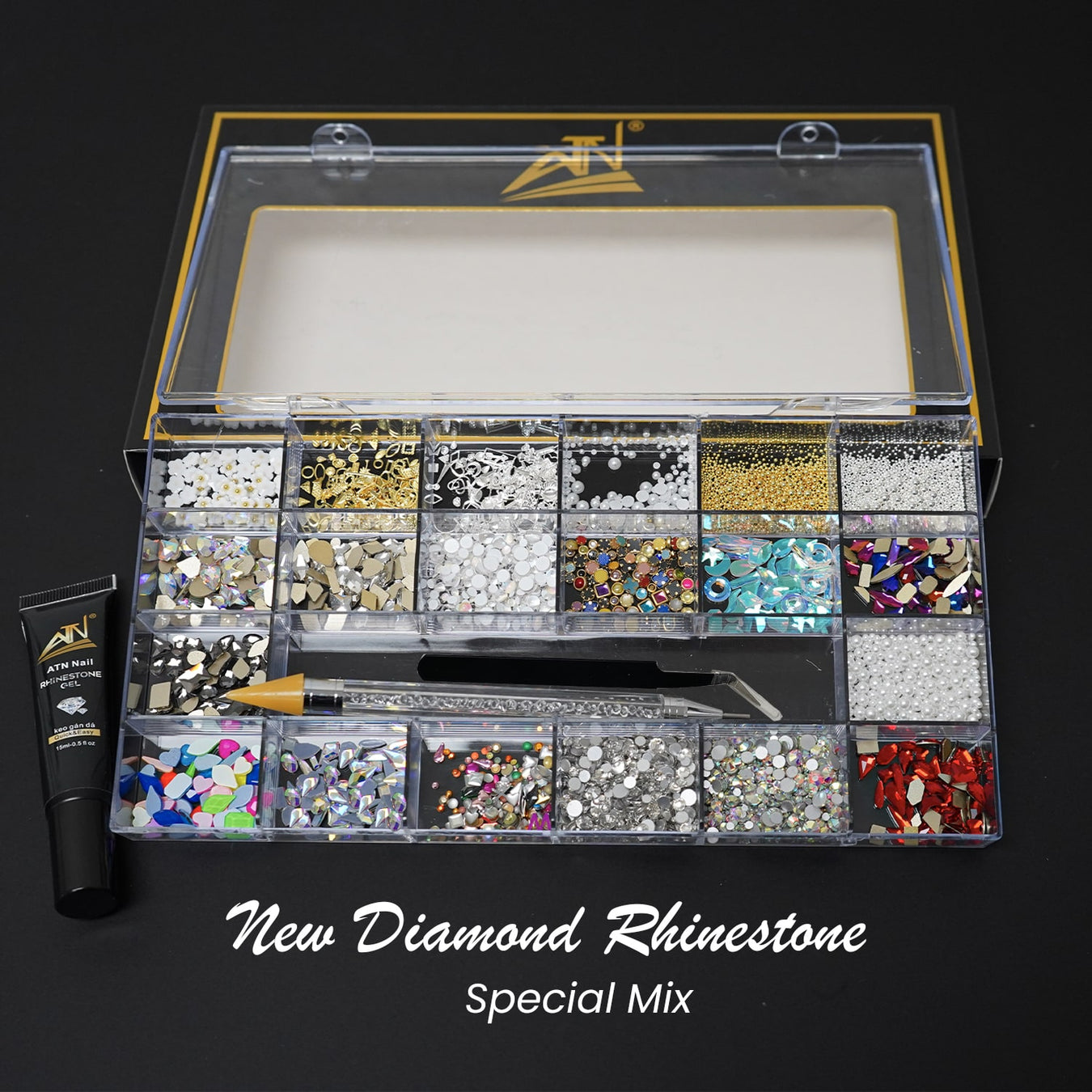 Diamond Memories (Nail Rhinestones Kit, AB Crystal Rhinestones for Nai