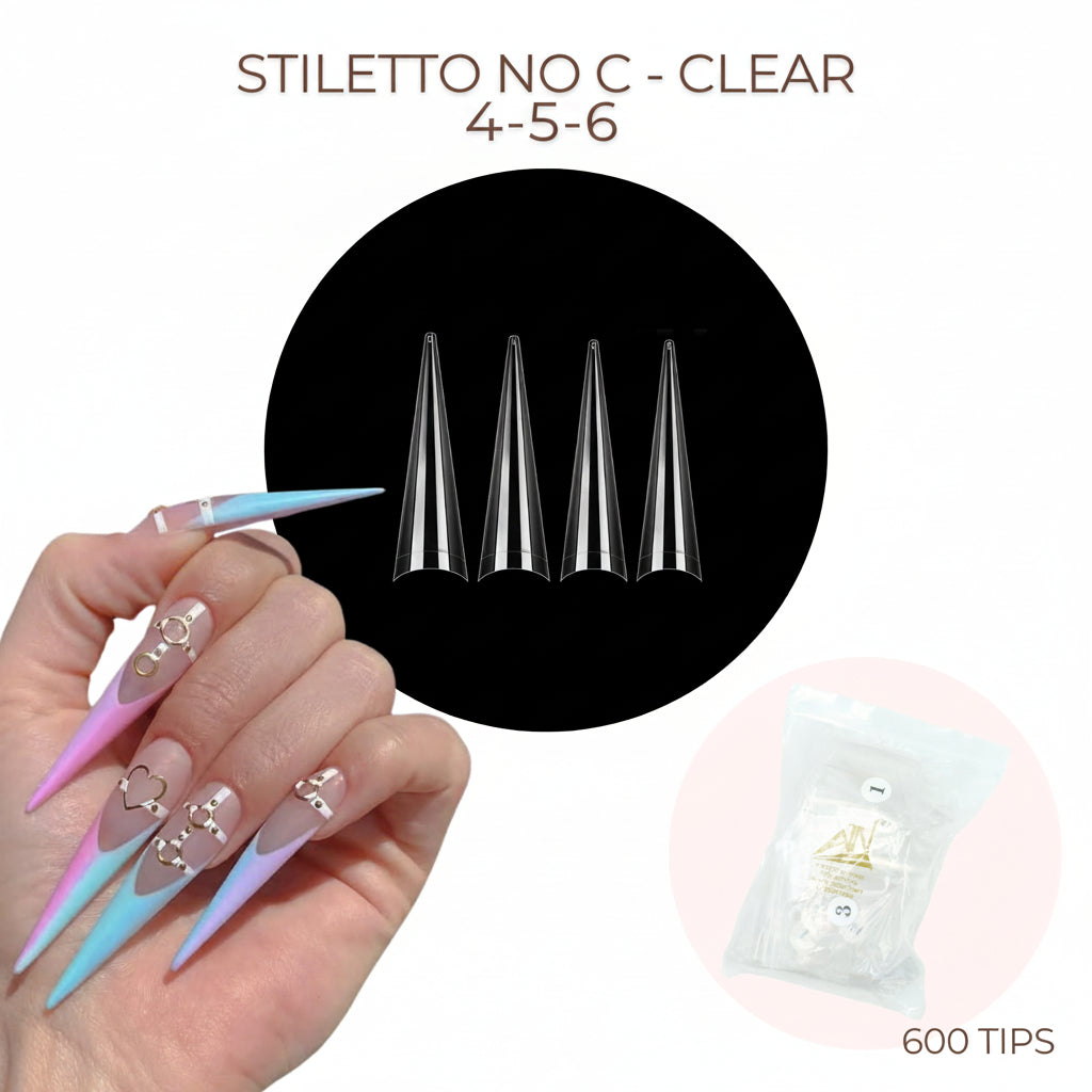 Stiletto Nail Tips Refill - 50pcs/Bag