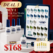 DEAL 3: BUY SET DM CAT-EYE MYSTIC GLEAM 24 COLORS FREE 5 DIAMOND TOP COAT 15ML