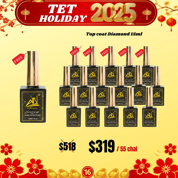 Tet Holiday 2025 - Buy 55 Top coat Diamond 15ml Get 1 Free