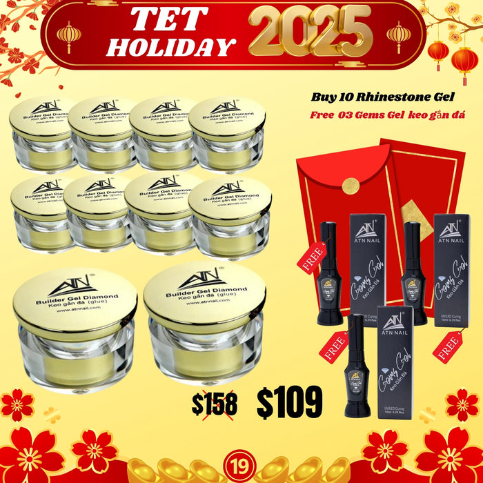 Tet Holiday 2025 - Buy 10 Rhinestone Gel. Free  03 Gems Gel