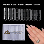 Poly Gel Nail Forms Full Cover Reusable Nail Molds 12 Sizes - Long U-Shaped