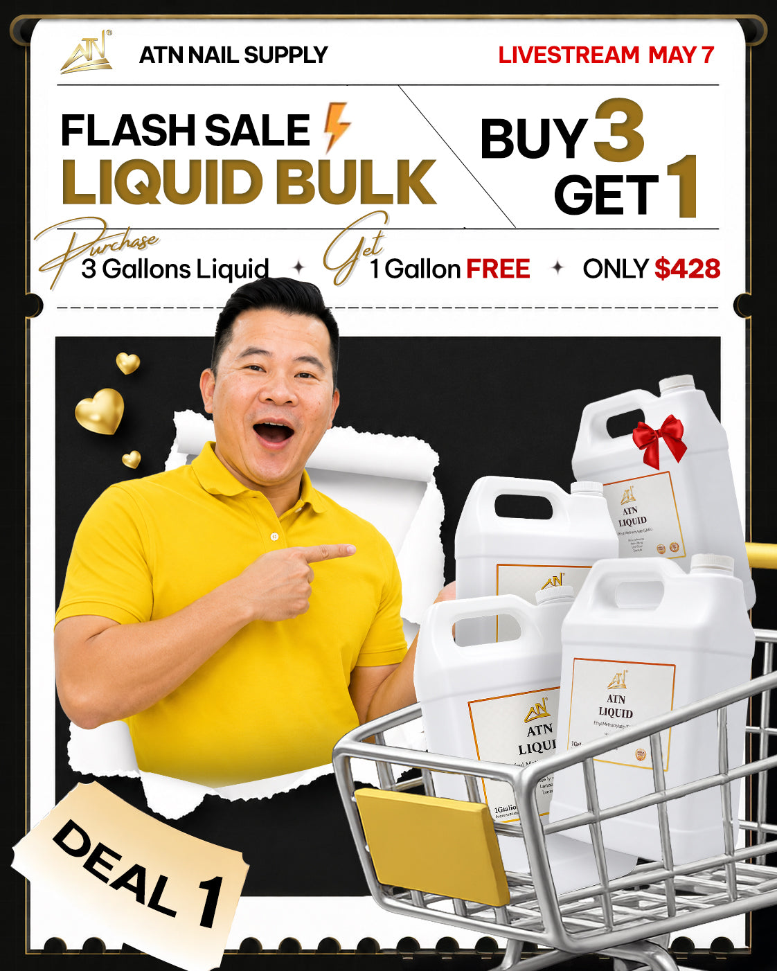 DEAL 1 - LIQUID BULK - BUY 3 GET 1