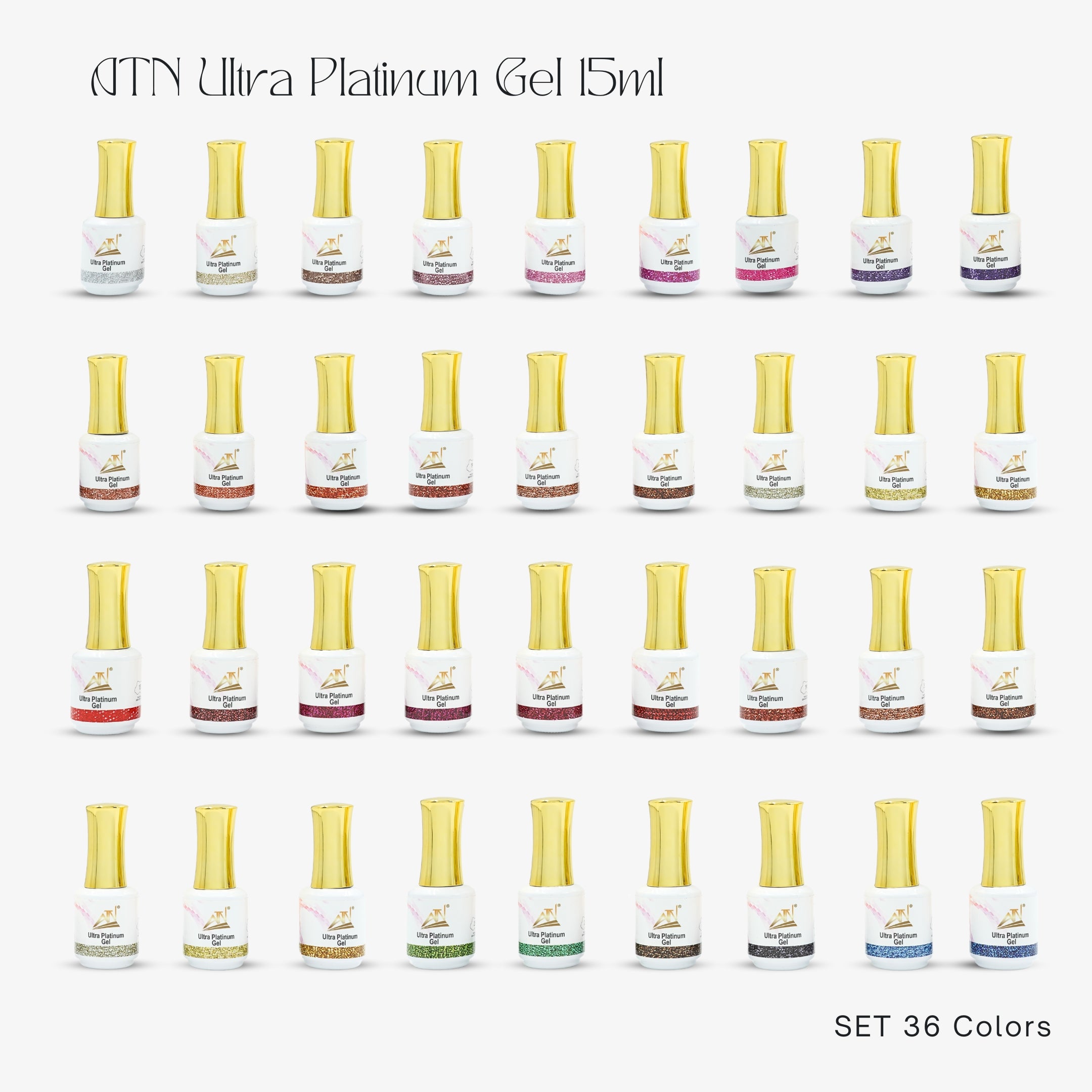 SƠN GEL ULTRA PLATINIUM 15 ml | BỘ 36 MÀU