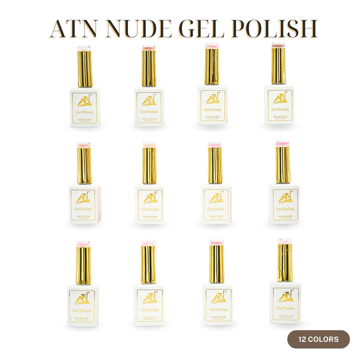 ATN GEL POLISH - 12 BEAUTIFUL NUDE COLORS