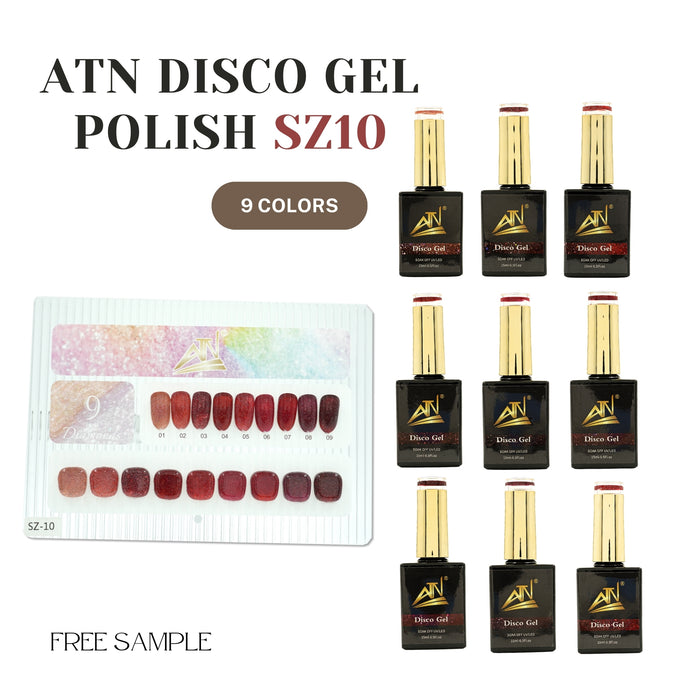 ATN DISCO GEL POLISH _ 9COLORS - SZ06 & SZ10