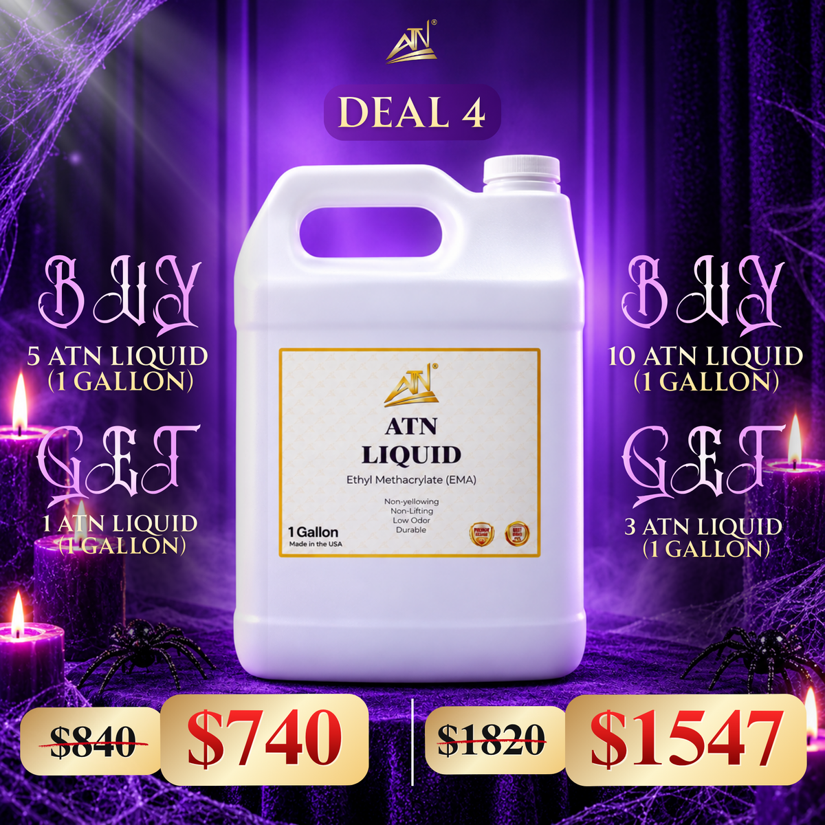 DEAL 4: 1 GALLON LIQUID BUY 5 GET1 FREE | BUY 10 GET 3 FREE
