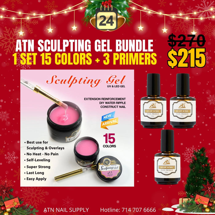 Sculpting Gel Bundle | 1 Set 15 Colors + 3 Primers