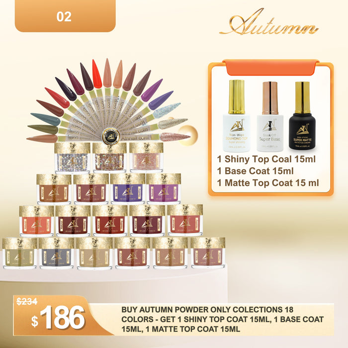 Mid-Autumn Festival – Buy Autumn Powder Collection 18 Colors, Get Free Top & Base Coats