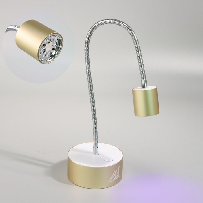 ATN Magic Desktop Nail Lamp – 12W Rechargeable LED UV Nail Light with Flexible Neck