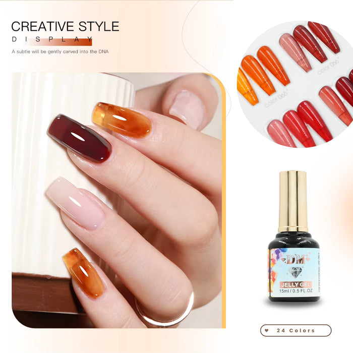 Jelly Gel Polish Autumn Collection - 24 Colors