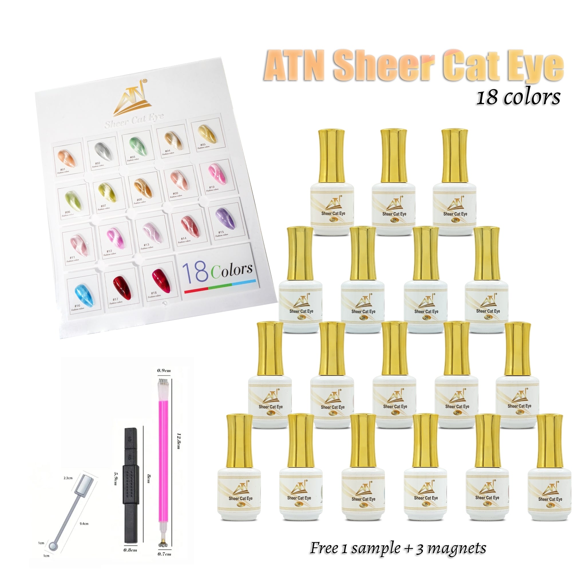 ATN Sheer Cat Eye - Set 18 Colors