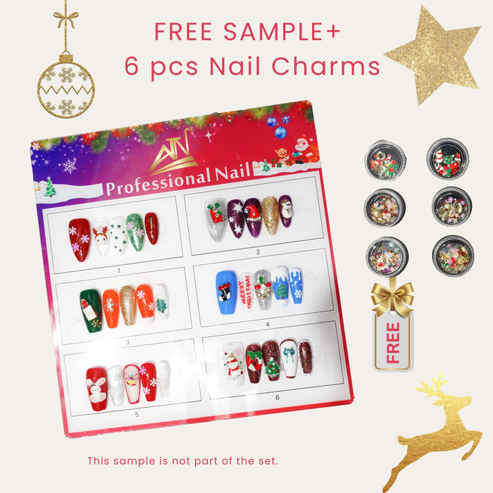 DM Merry Christmas Gel Polish Collection - 18 colors Free 6 pcs of nail charms