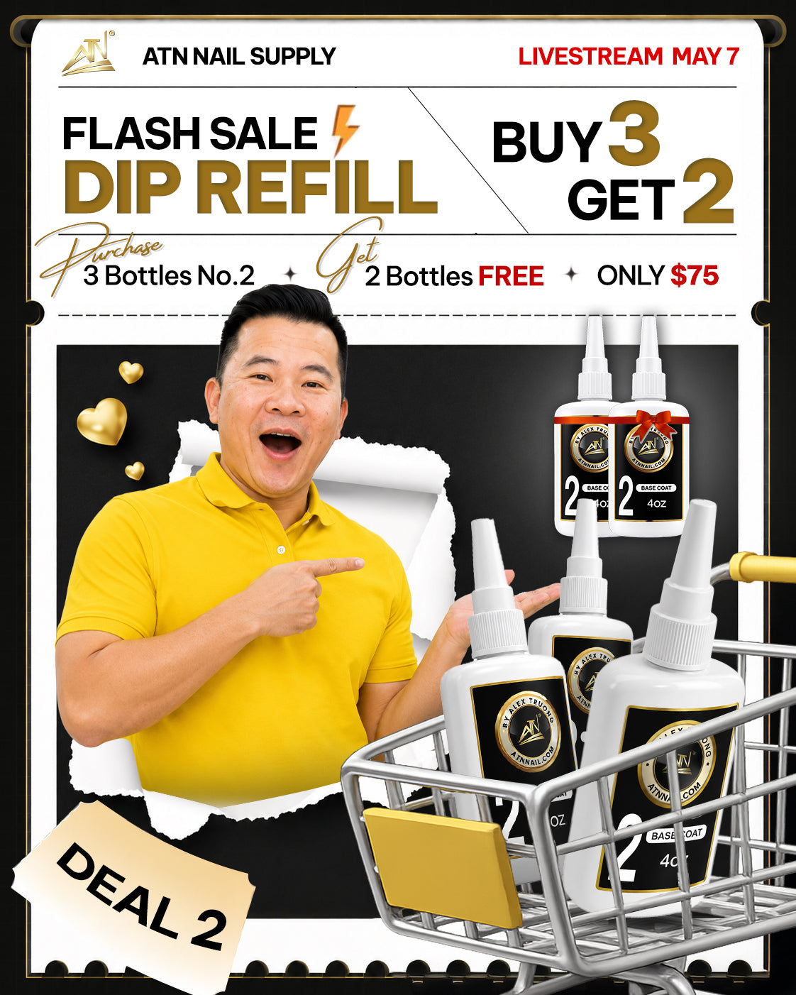 DEAL 2 - DIPPING #2 BASE COAT 4oz - BUY 3 GET 2