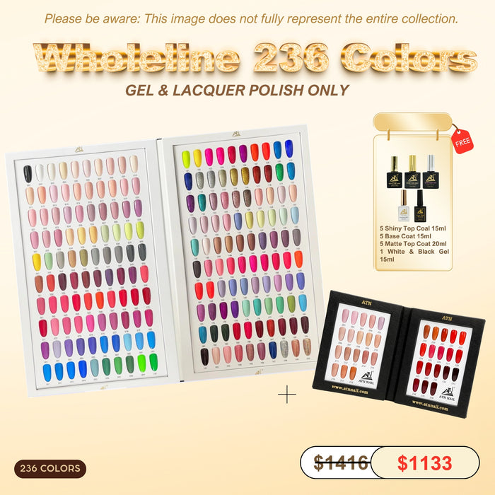 236 COLORS - From #01 --> #236 | GEL & LACQUER ONLY