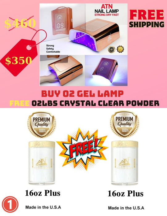 Buy 02 Lamp Gel Rose Gold Get 02 Lbs Crystal Clear powder