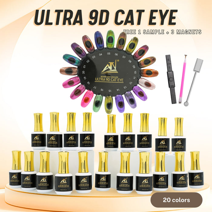 ATN ULTRA 9D CAT EYE GEL POLISH 15 ml | SET 20 Colors