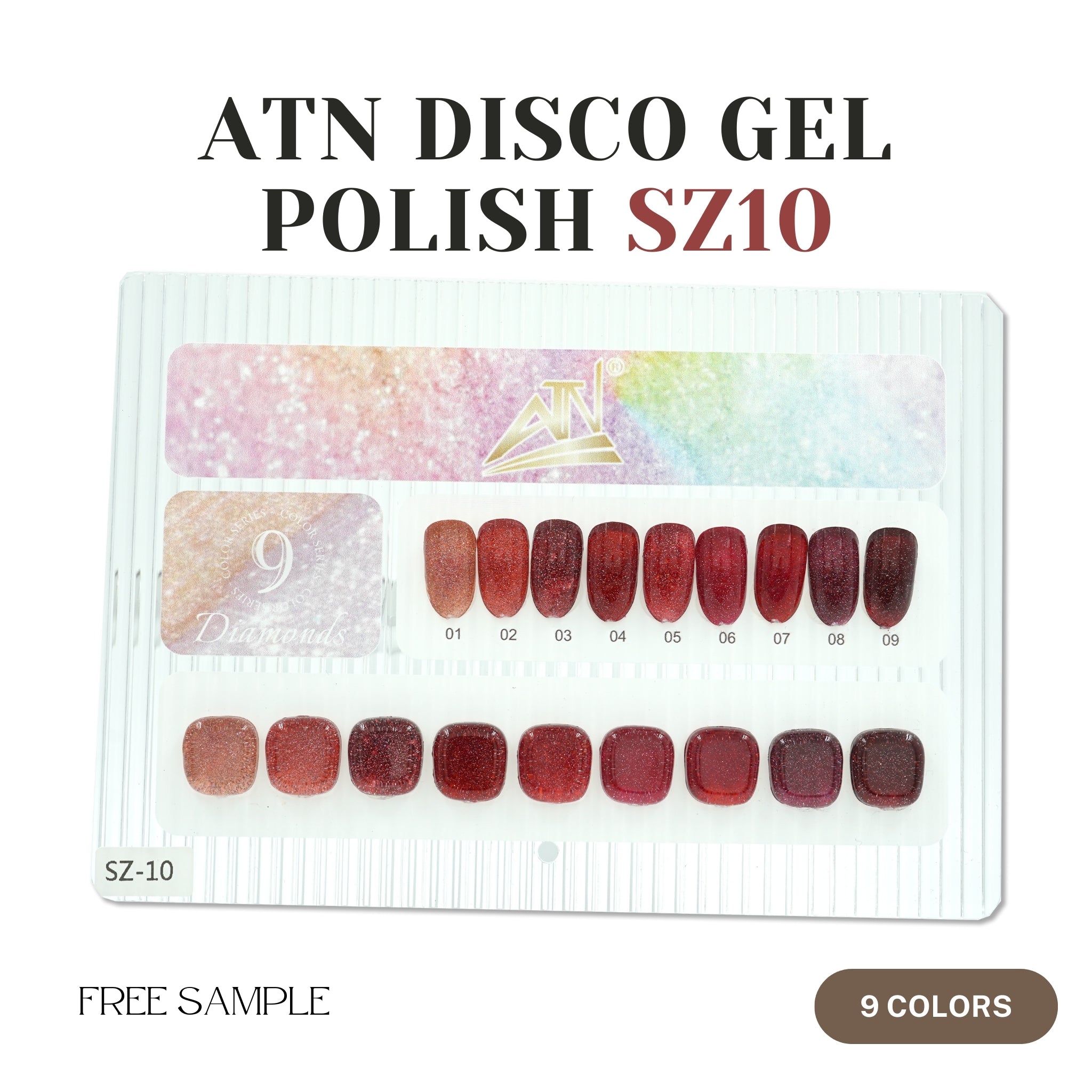 Disco Gel Polish - Set 9 Colors