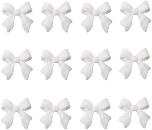 Nail Decoration White Bow - 100pcs/Bag