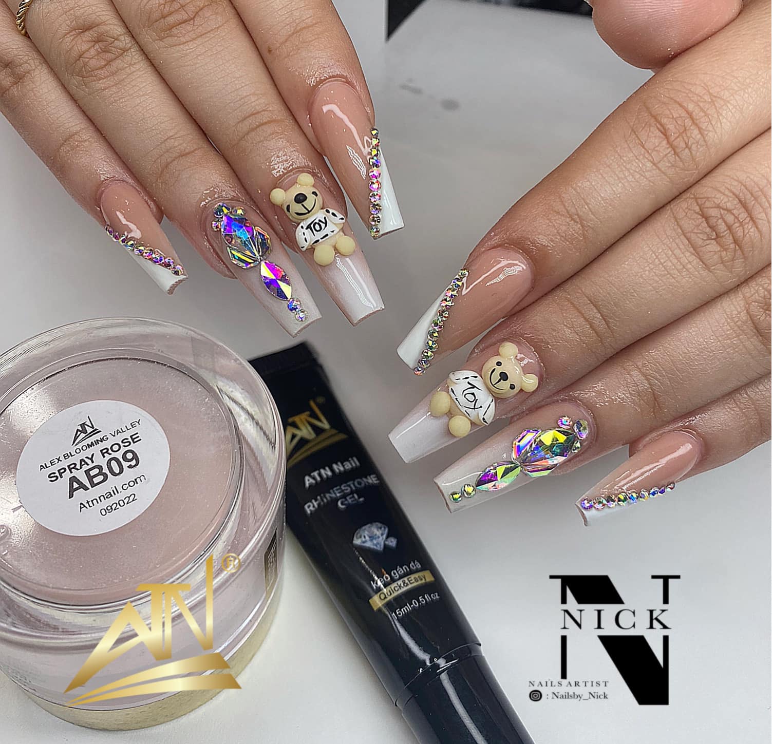 Alex Blooming Valley Nude Acrylic Powder – Set AB 18 Colors