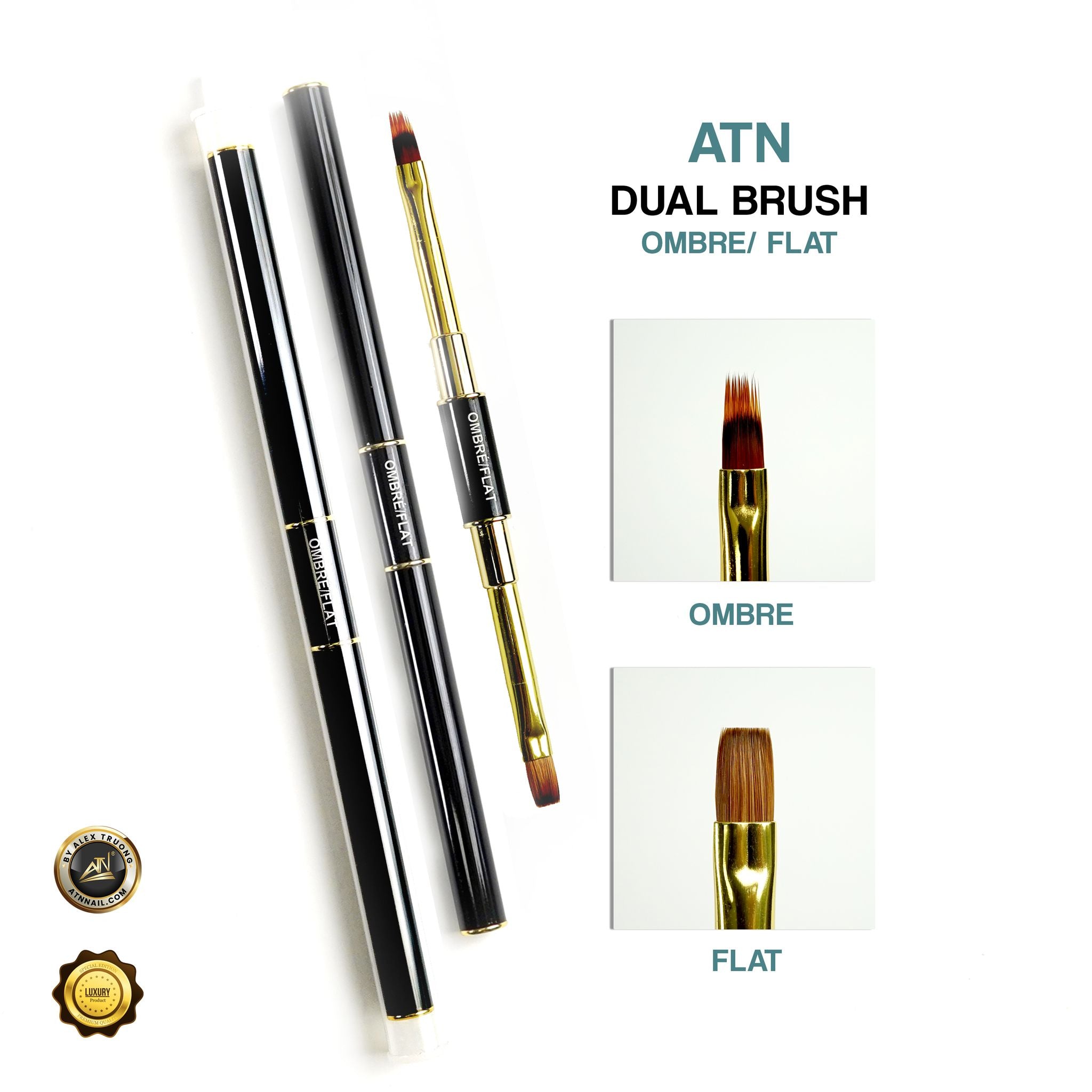 ATN Ombre & Flat Nail Brush