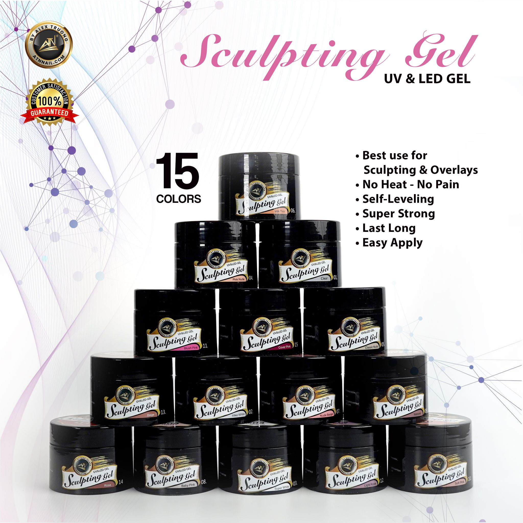 ATN SCULPTING GEL _BUILDER GEL - 15 MÀU