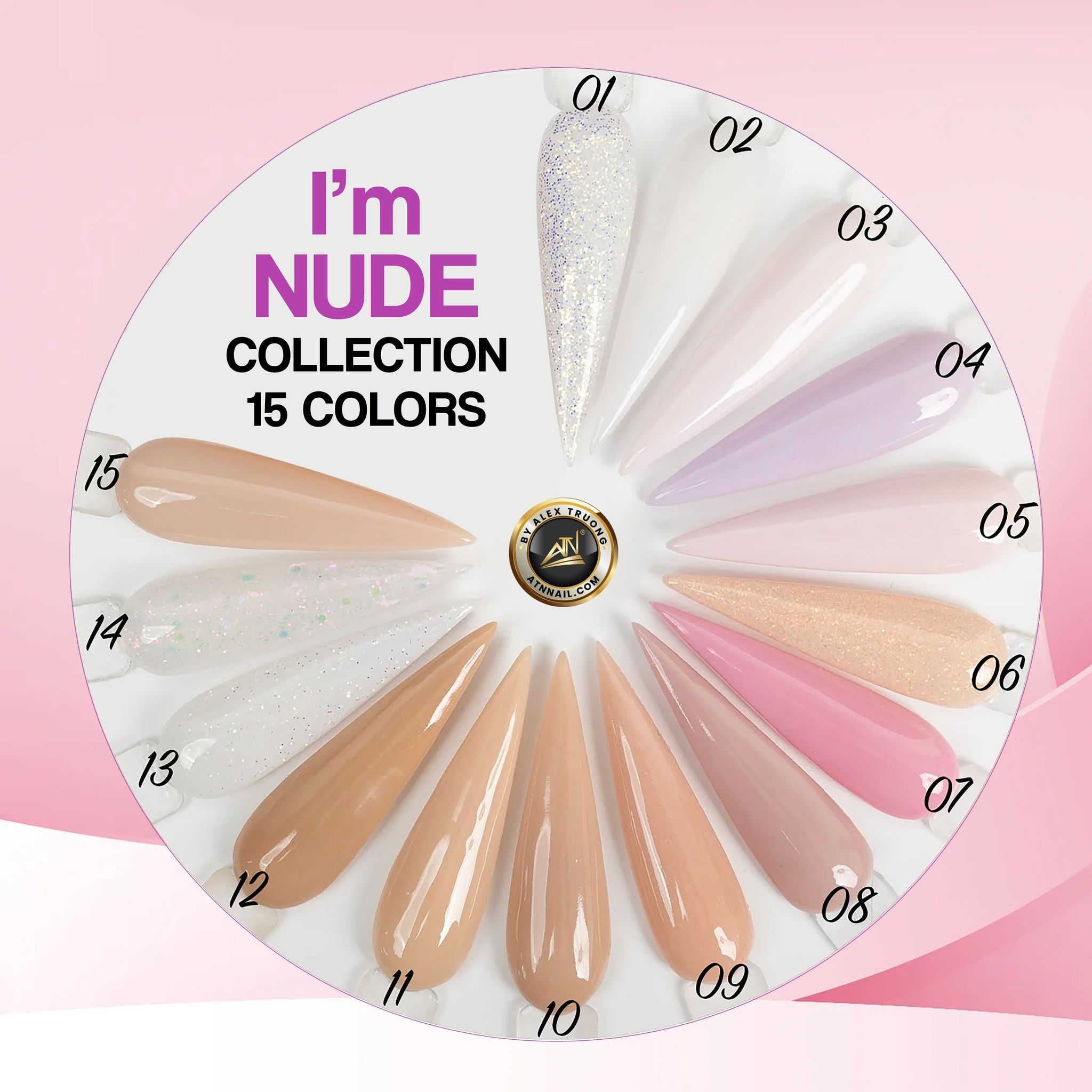 I’m Nude Acrylic Powder - Set AL 15 Colors