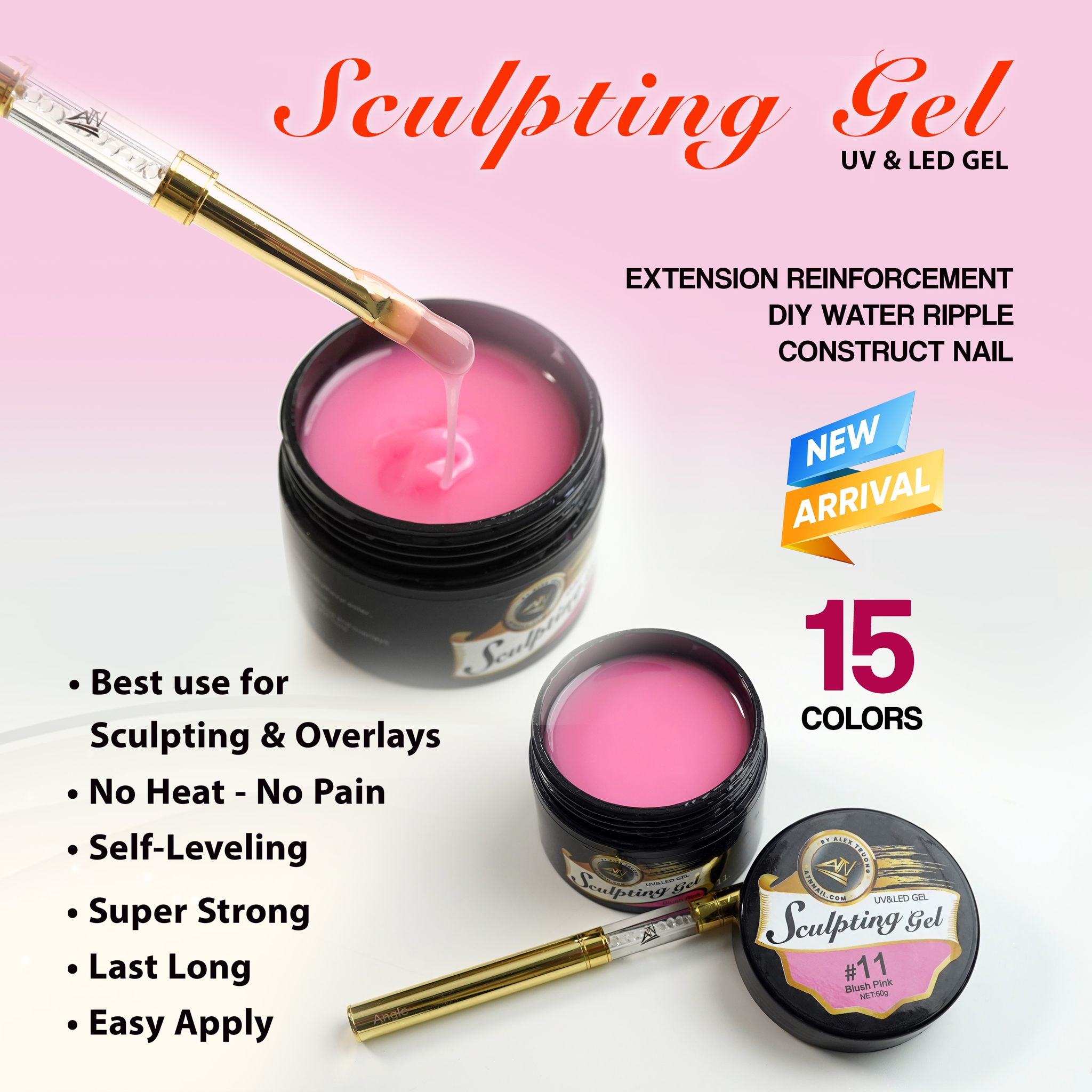 ATN SCULPTING GEL _BUILDER GEL - 15 MÀU