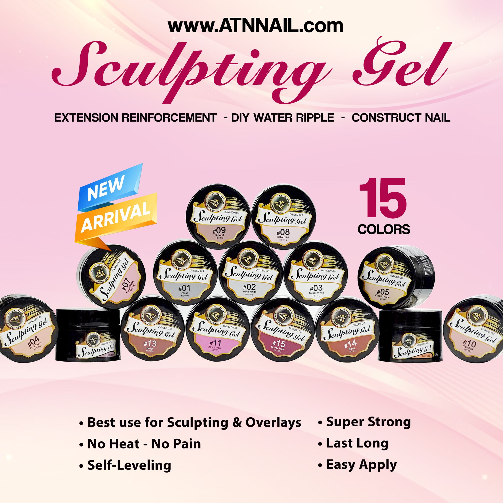 ATN Sculpting Gel - 15 COLORS