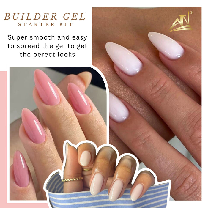 ATN Kit #9 - Builder Gel Starter Set for Strong, Natural-Looking Nails
