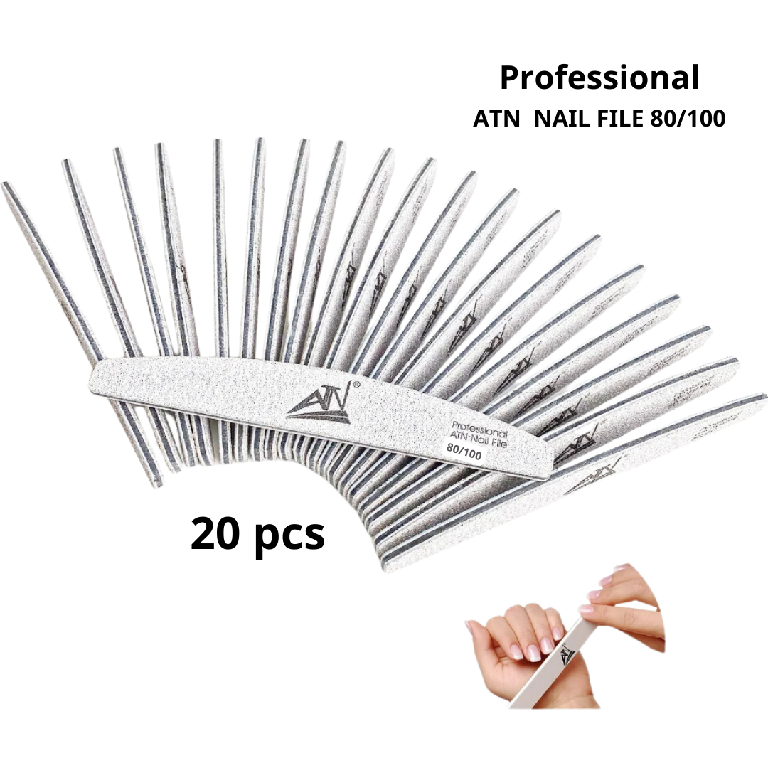 Nail File 80/100 - White - 20pcs/Pack