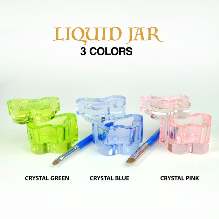 CRYSTAL LIQUID JAR - BUTTERFLY SHAPE WITH LID | 3 Colors