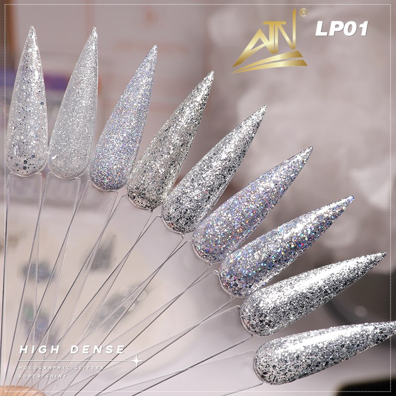 ATN GEL POLISH _ HOLOGRAPHIC GLITTER SUPER SHINE - 9 colors
