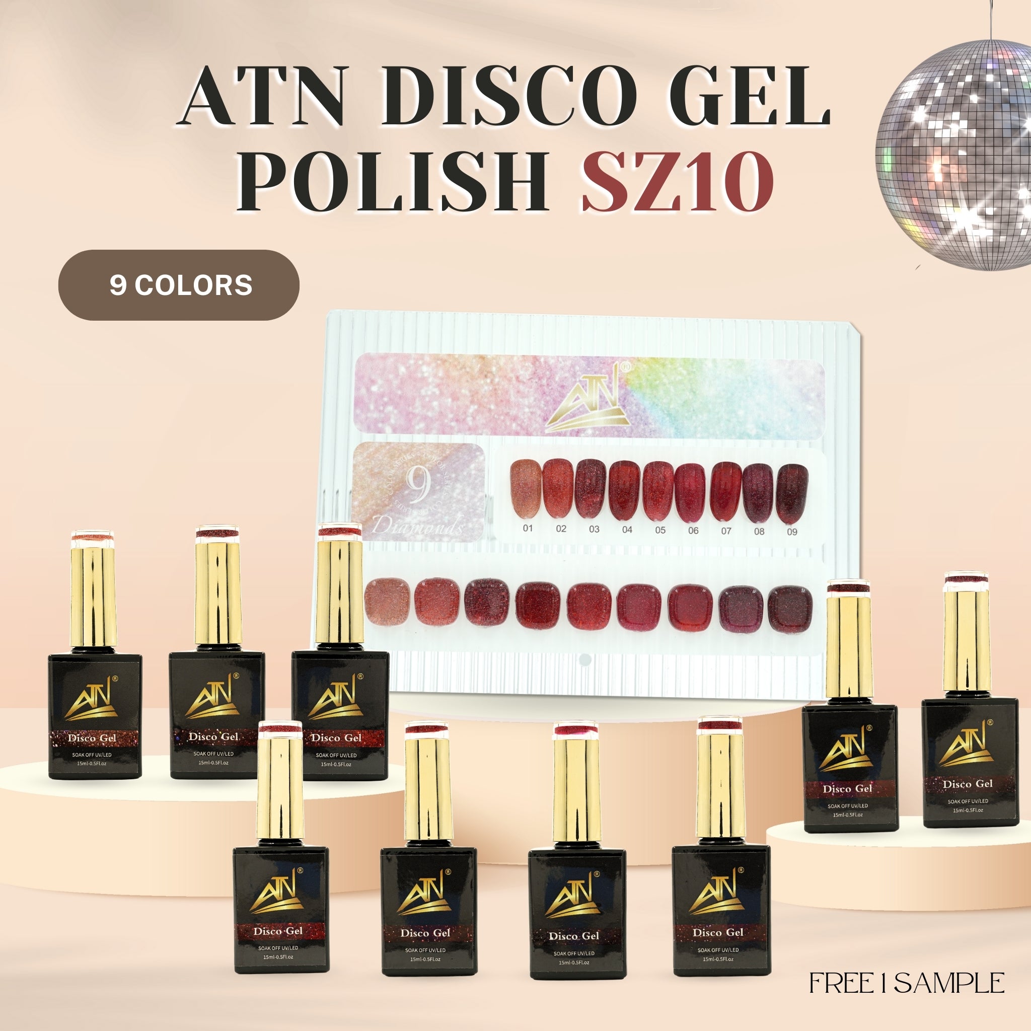 SƠN GEL DISCO ATN _ 9 MÀU - SZ06 &amp; SZ10