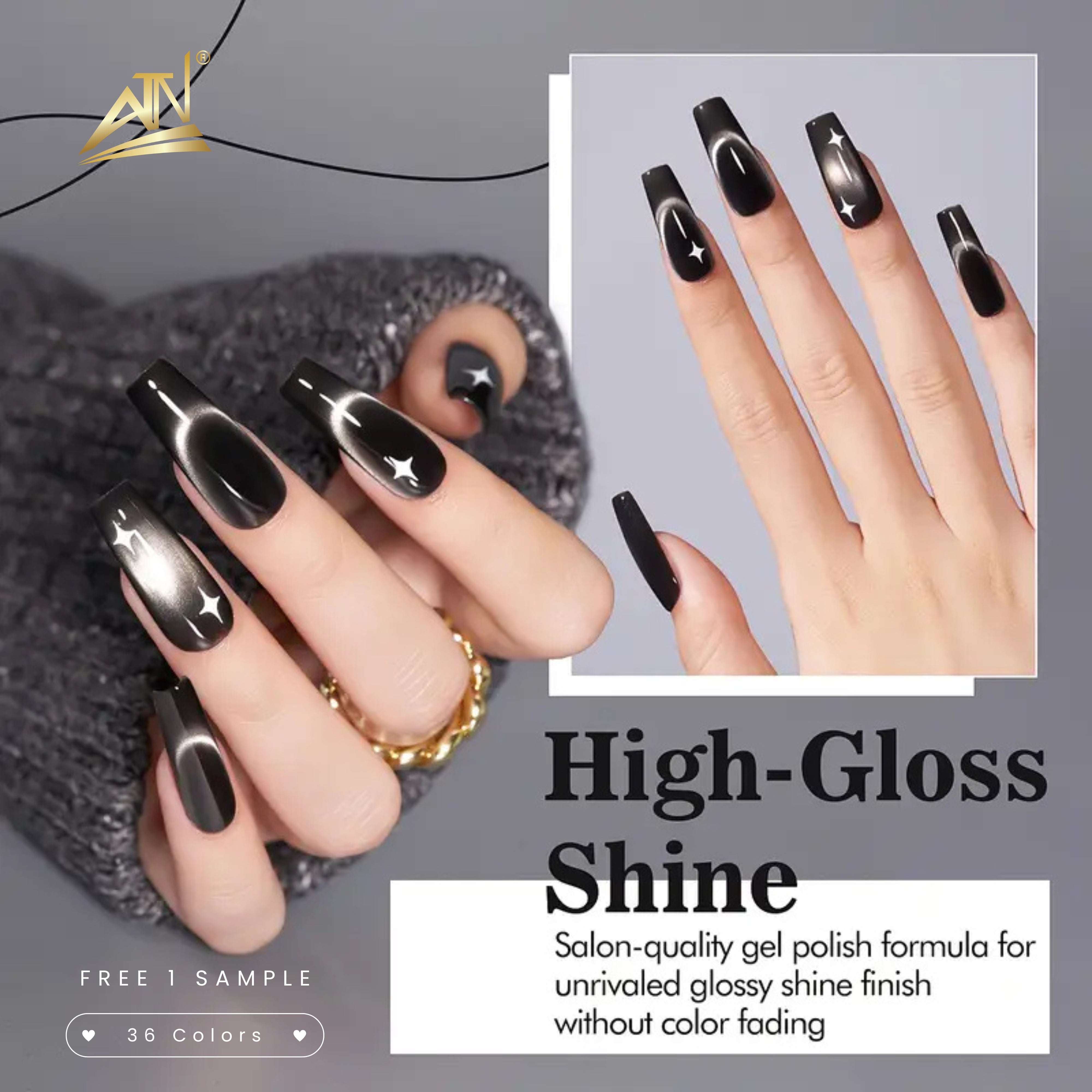 Gemstone Cat Eye Gel Polish – Set 36 Colors | DM Collection