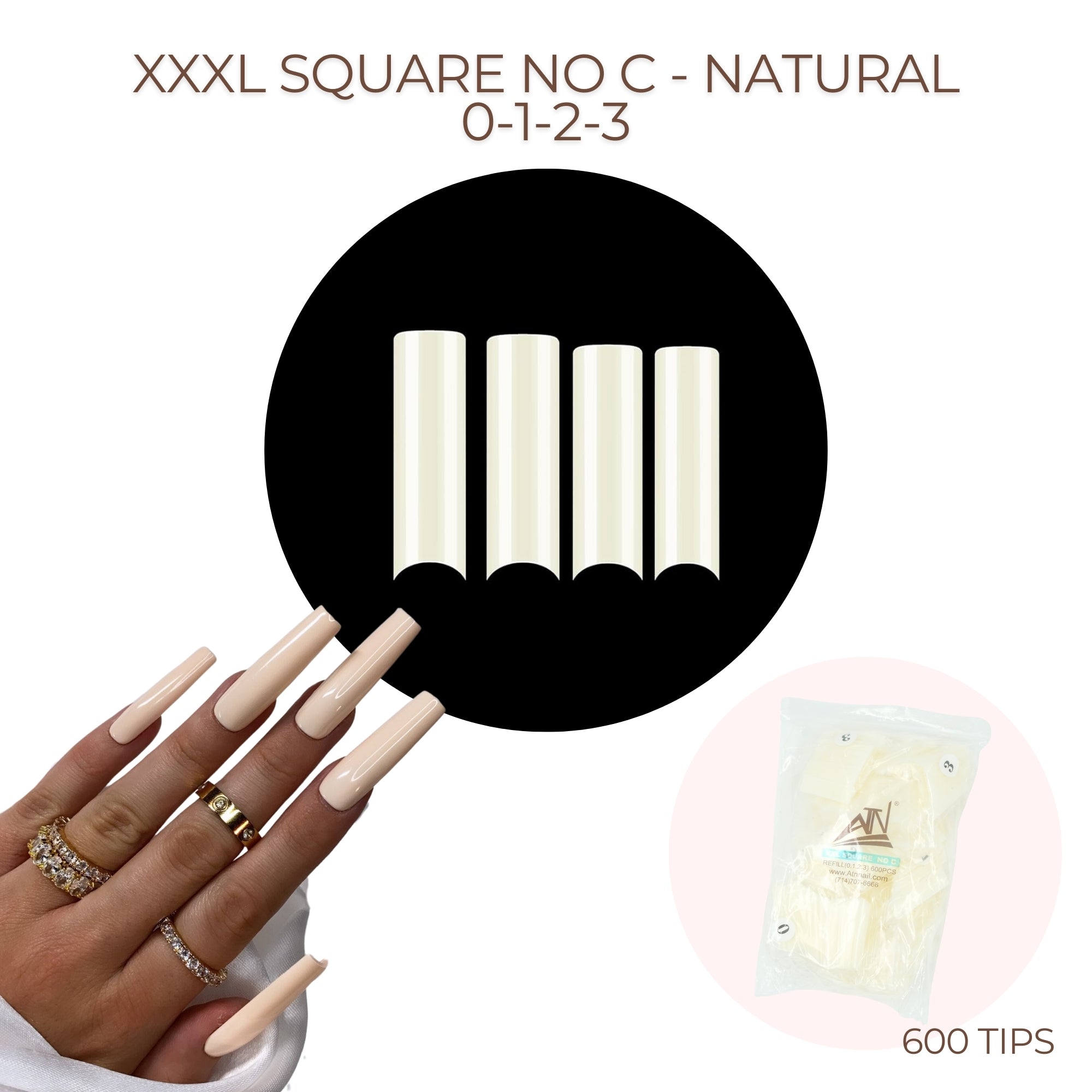 MÓNG NỐI KHÔNG CẦN REFILL - DÁNG VUÔNG CỠ LỚN
