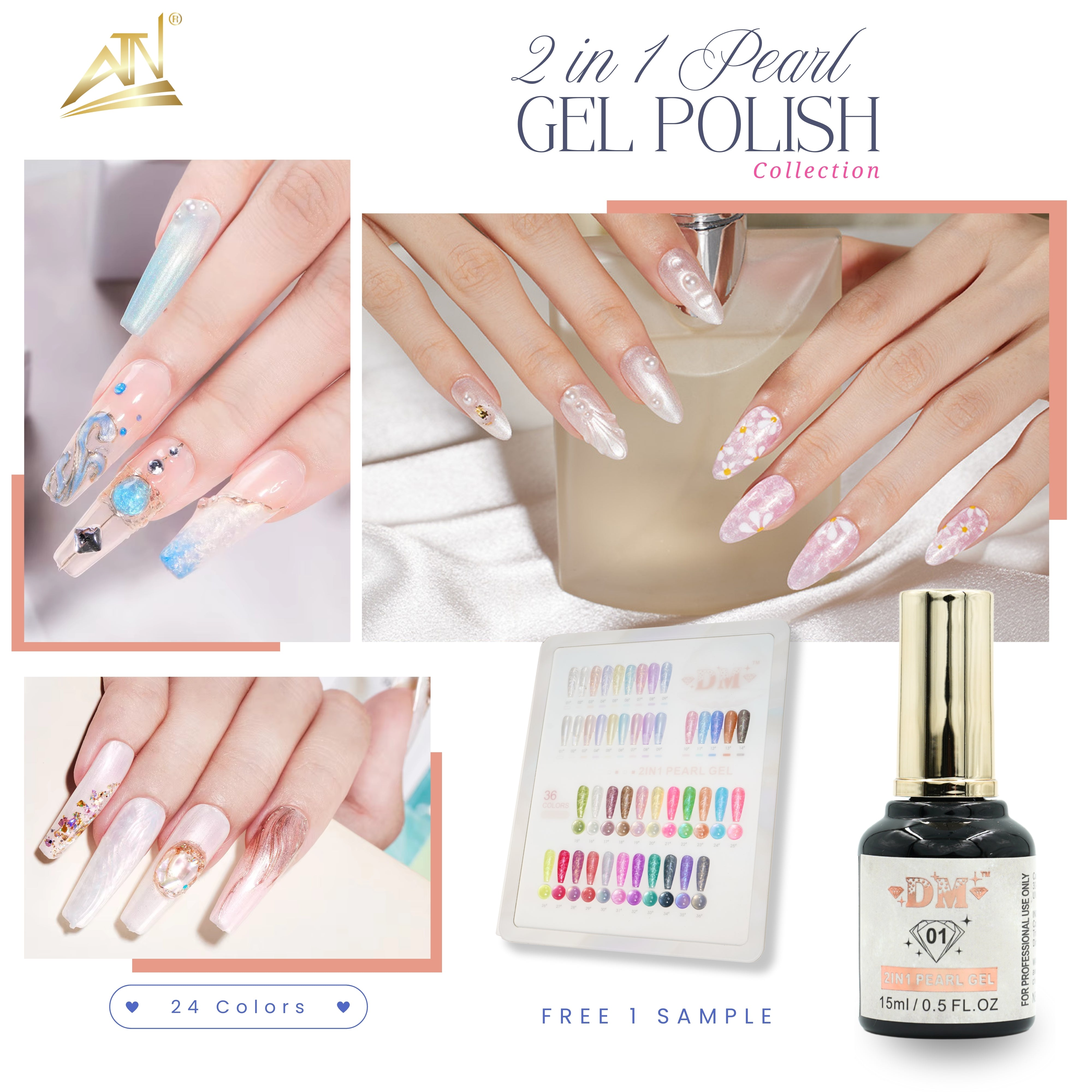 DM 2 in 1 Pearl - Set 36 Colors